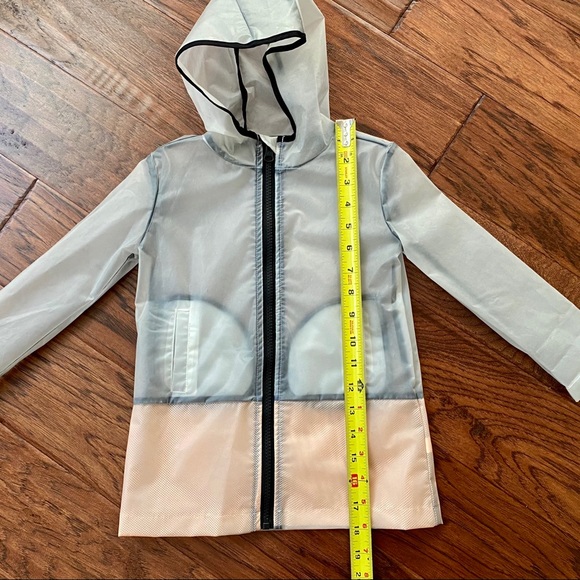 Ideology Transparent Hooded Rain Jacket. 2T - Picture 6 of 7